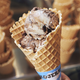 Justice ReMix’d ice cream in a waffle cone